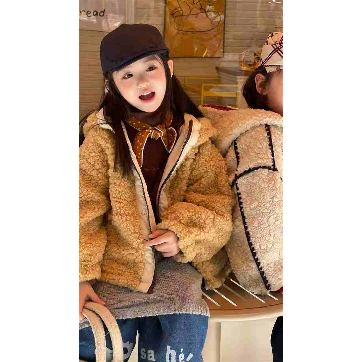 洒禾·25冬~复古撞色双面外套SHC965540（童装）