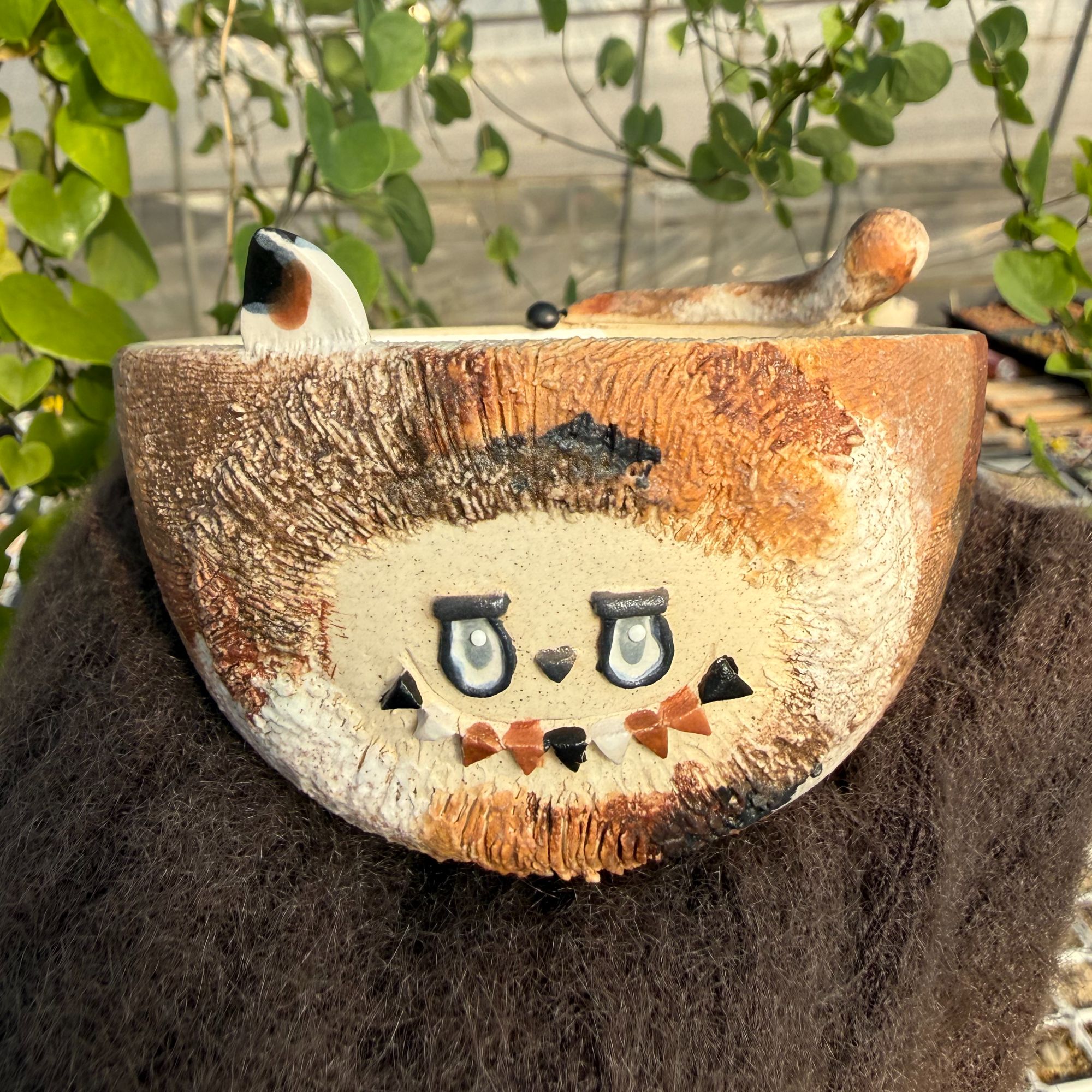 拉花咖啡杯动漫日系风手工拉柸陶瓷咖啡杯孤品创意野路子咖啡杯