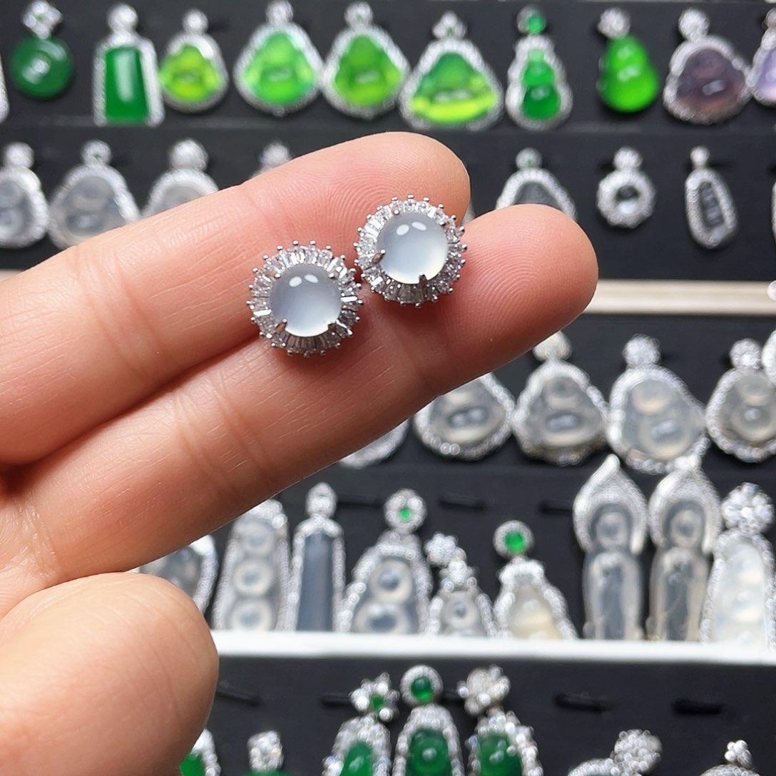 玛瑙/玉髓耳钉合金