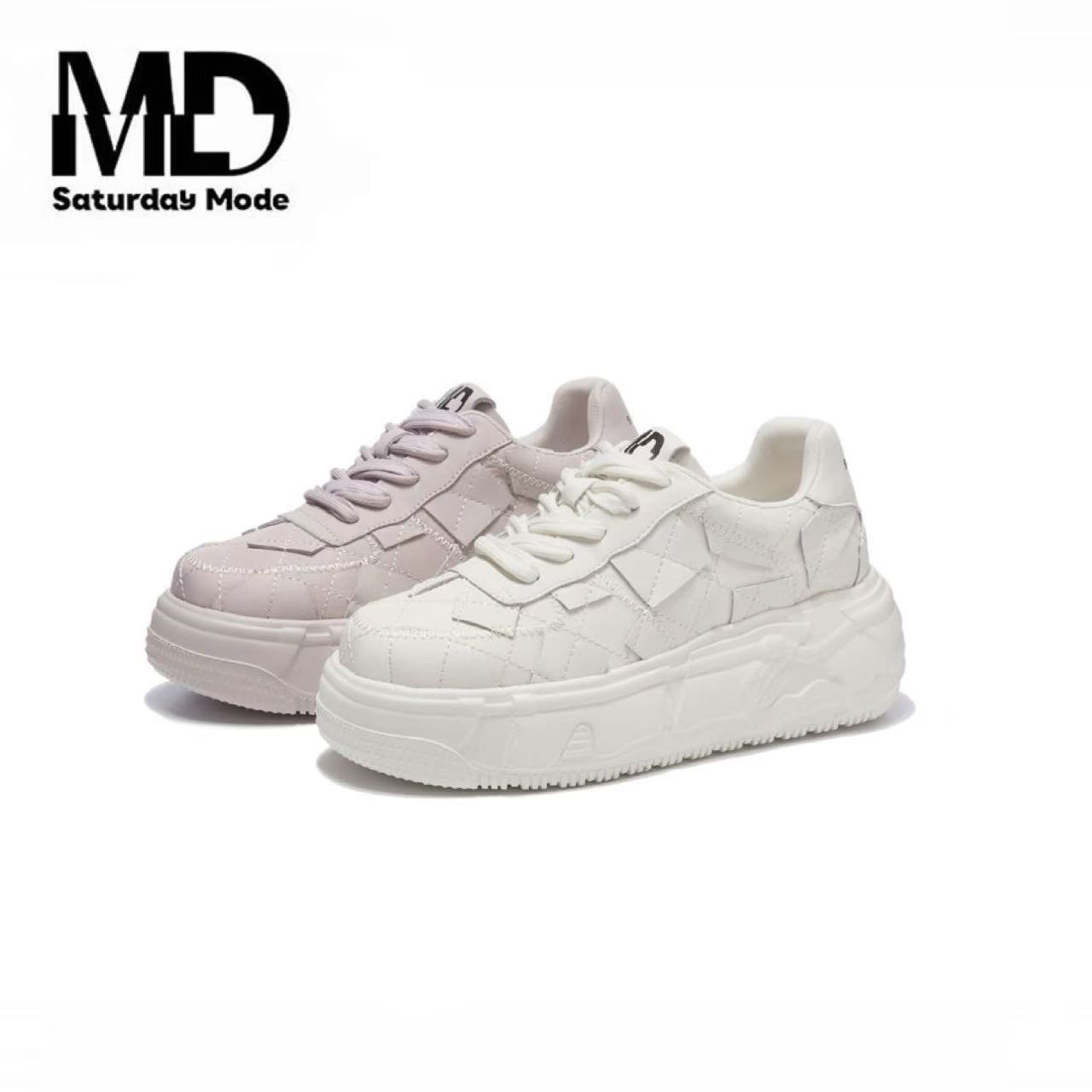 SATURDAY MODE 女鞋板鞋增高春季厚底休闲鞋时尚百搭休闲鞋S03