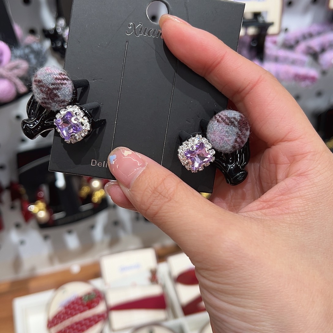 布艺铁合金两只刘海啊抓夹