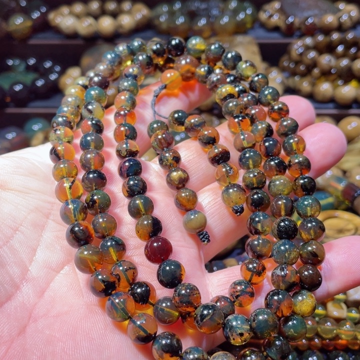 琥珀手链未镶嵌人***心