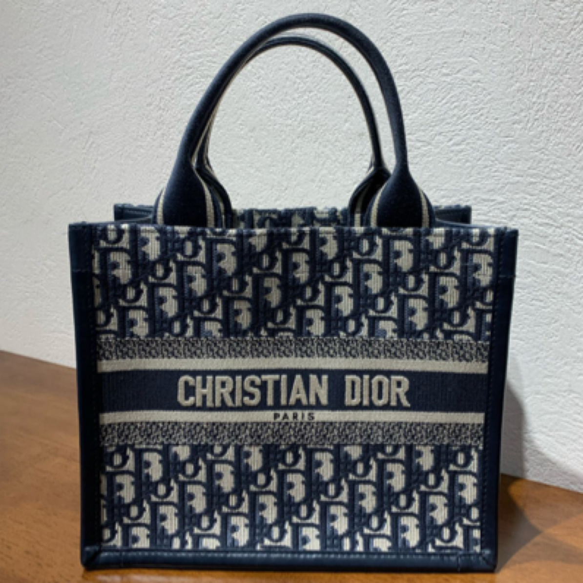 99新 DIOR/迪奥 老花拼皮Book Tote 小号手提包