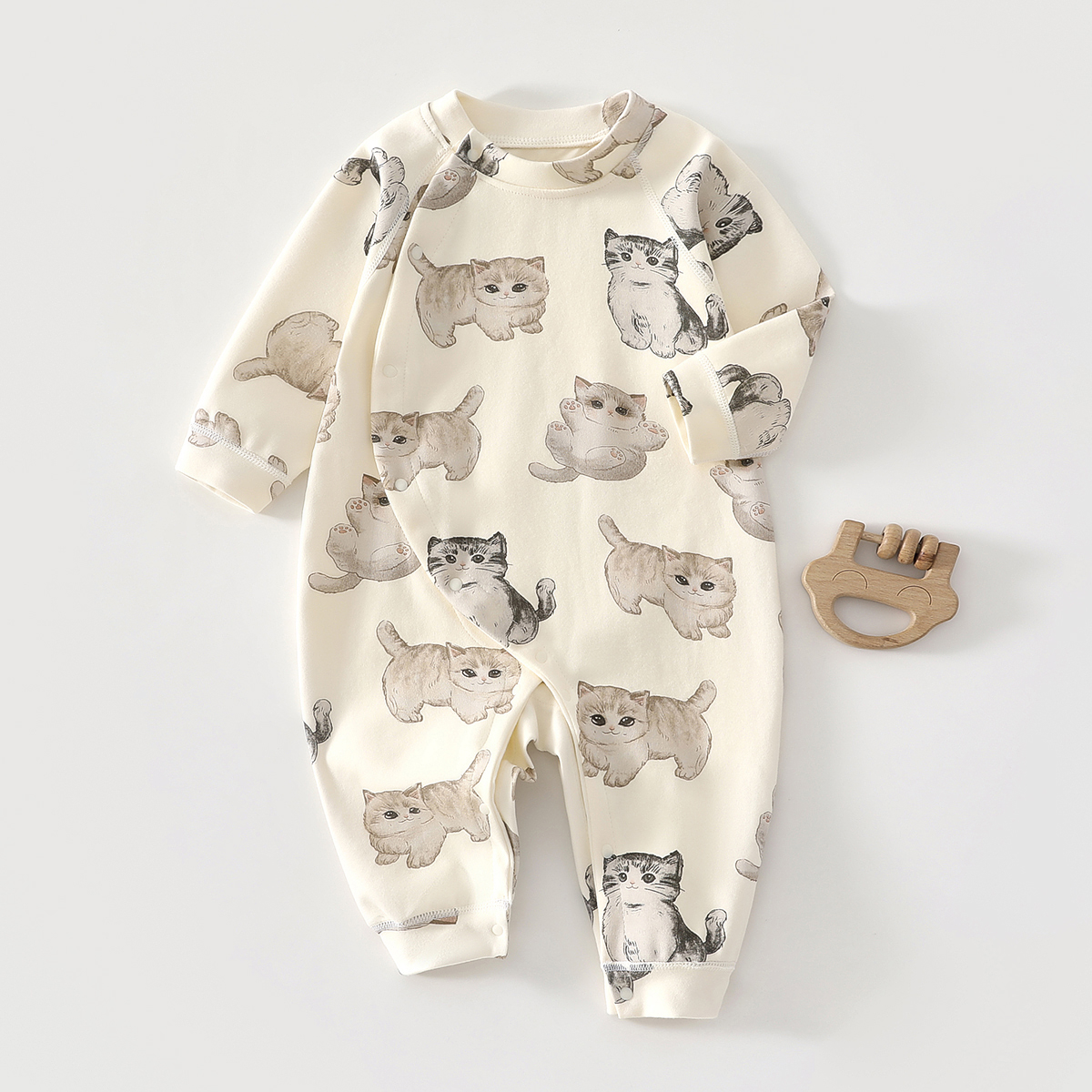 秋冬婴童舒绒【可爱小猫】分体+连体哈衣