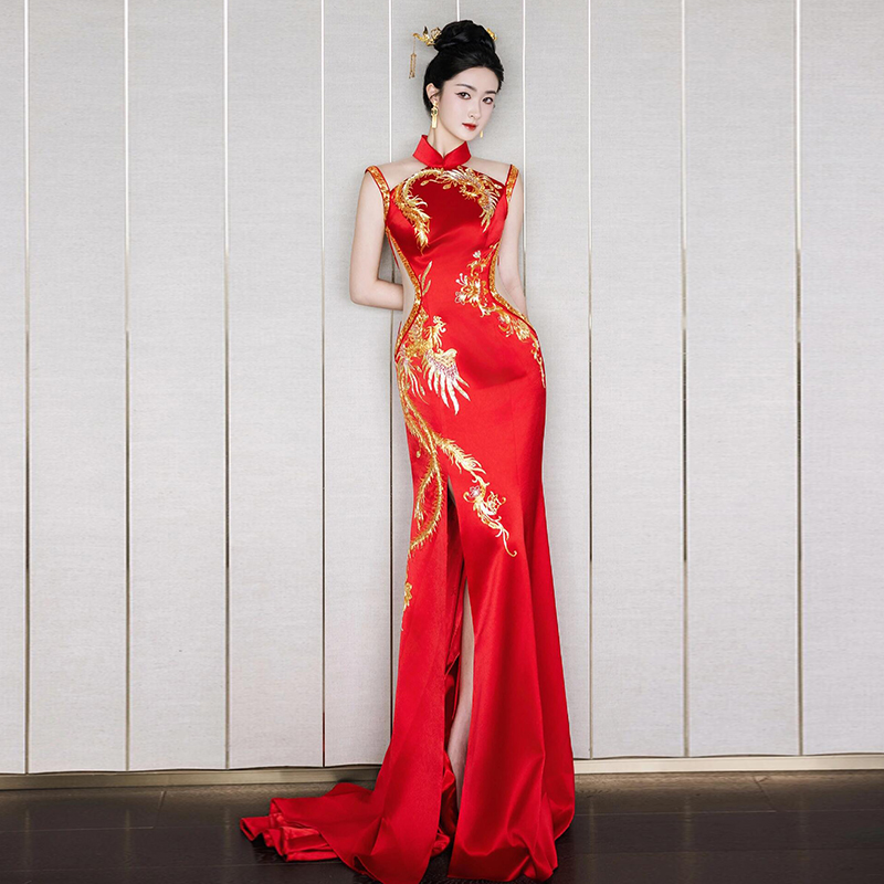 敬酒服2025新款秀禾服小拖尾新娘出阁服中国风国潮嫁衣高档龙凤褂