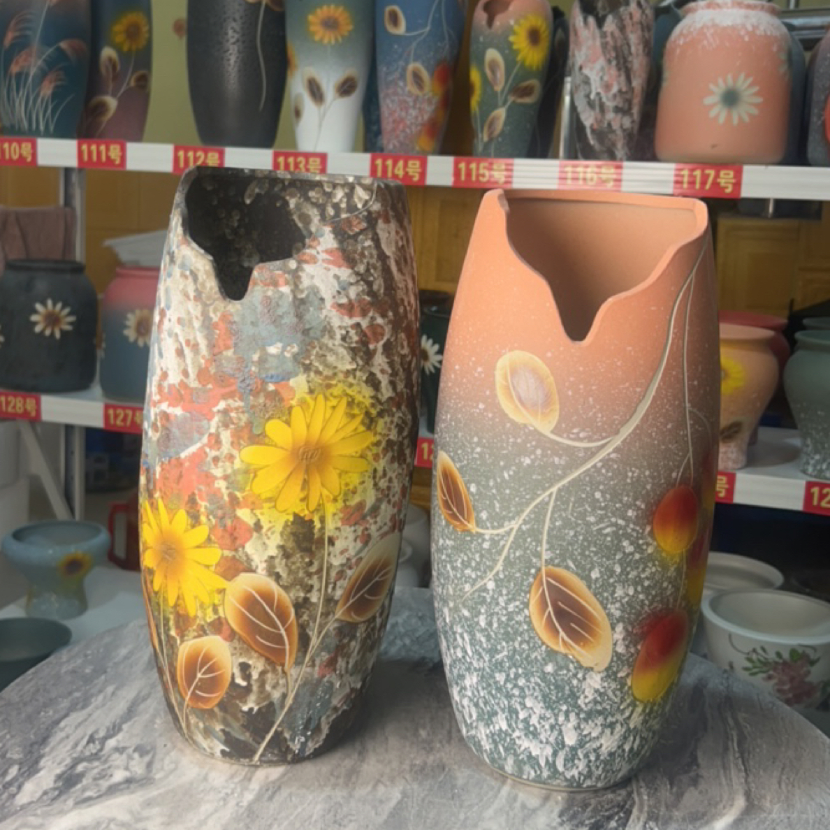 景德镇陶瓷透气大口径多肉花盆适合悬崖老桩等绿植家用高38口径14