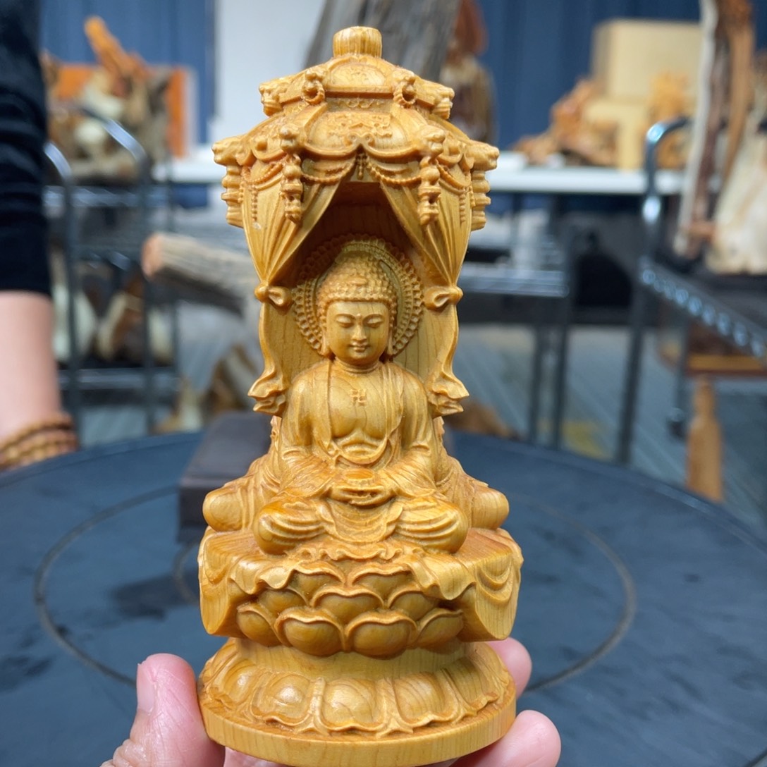 柏木（崖柏）西方三佛