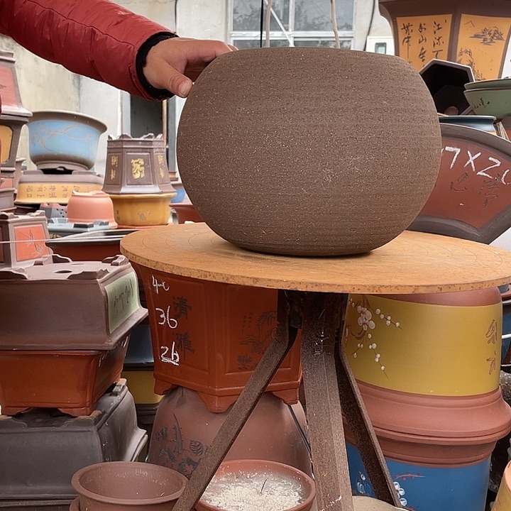 刘拉毛球球花盆紫砂花盆