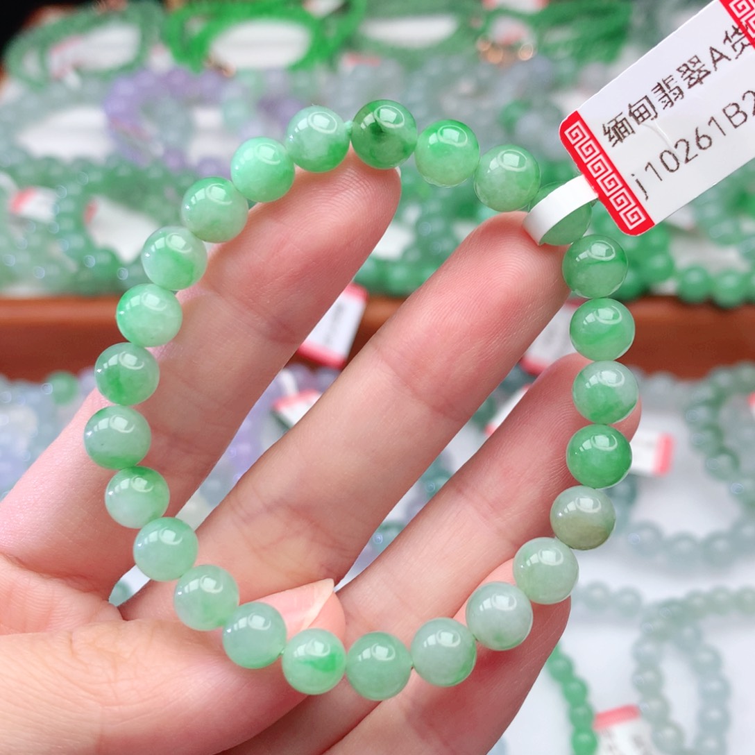 翡翠手链未镶嵌翡翠7mm