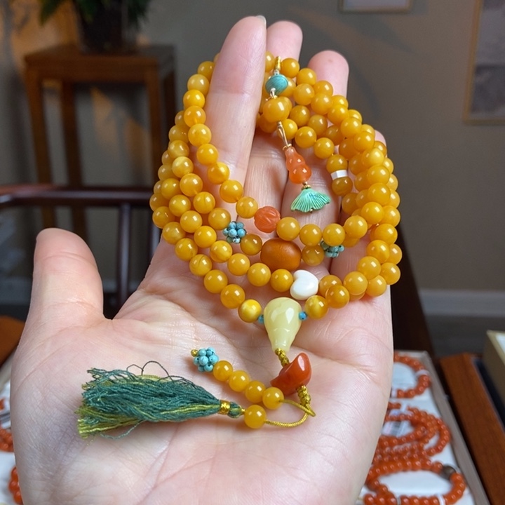 琥珀手链未镶嵌蜜蜡手串6