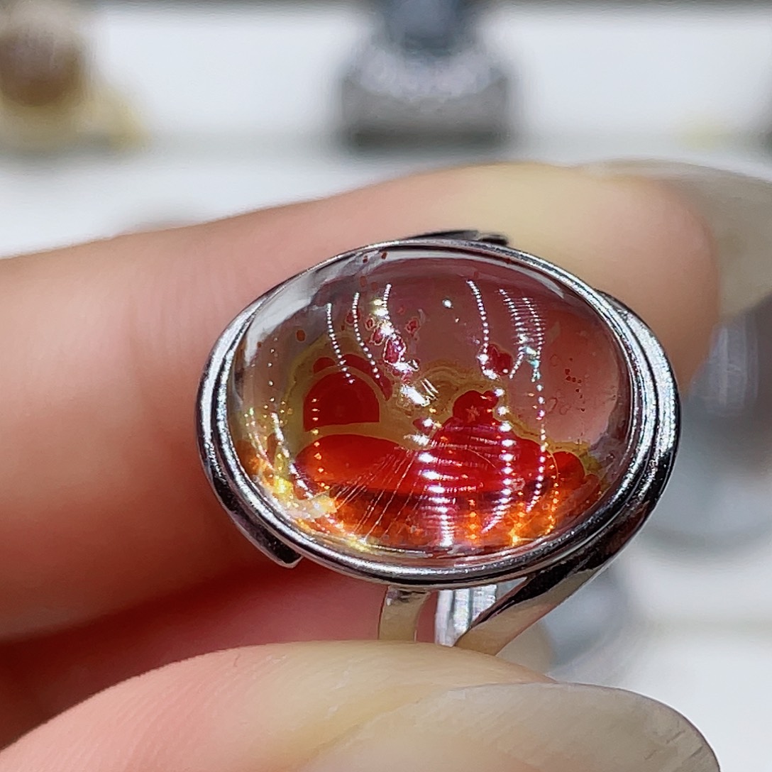 水晶戒指银S925镶嵌宣****?