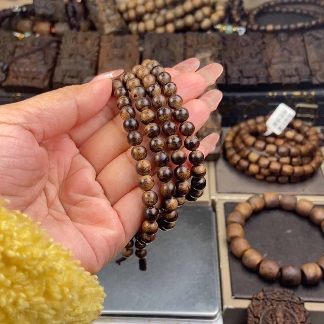 沉香手串福**林越南芽庄白棋留疤