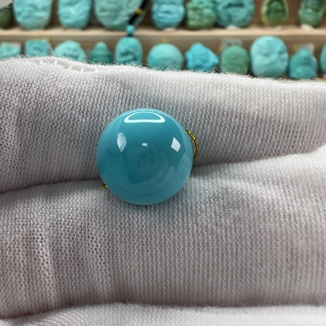 未镶嵌绿松石圆珠11.5mm