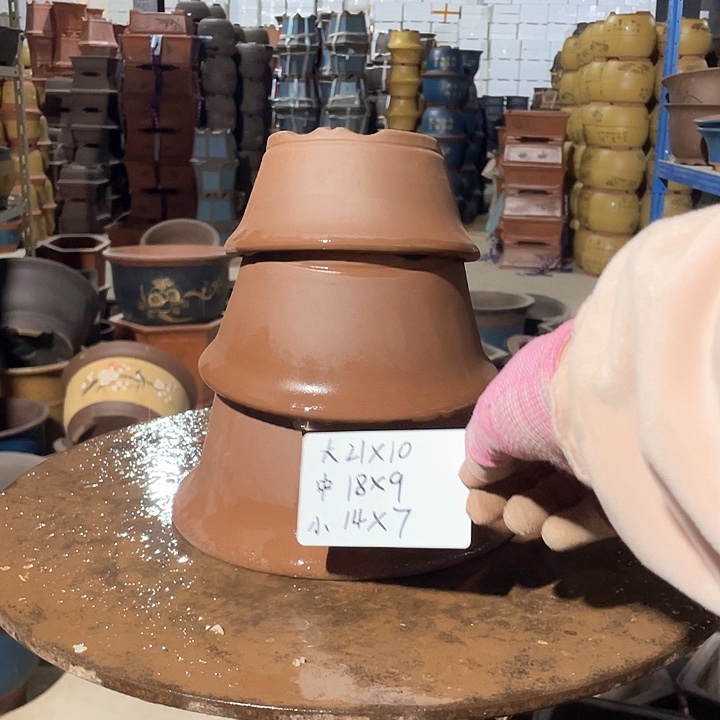 朱泥三件套花盆花盆