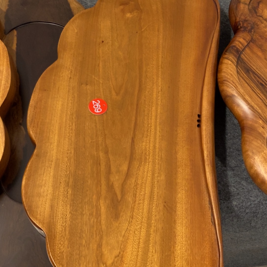 咖*情香樟木自然随形茶盘