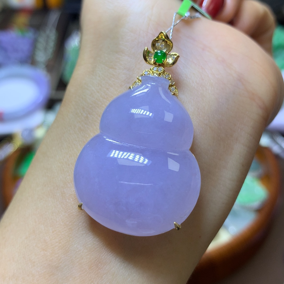 【闪购商品】翡翠颈饰18K金镶嵌翡翠