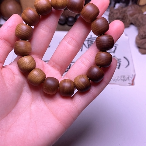 檀香木手串/手链檀香黑肉13/14横纹虎皮沉