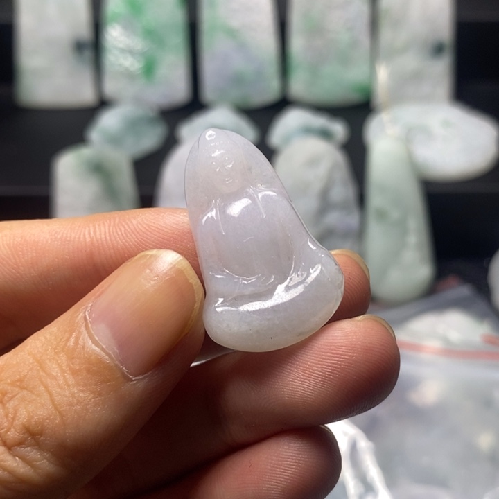 颈饰未镶嵌翡翠天然翡翠A货