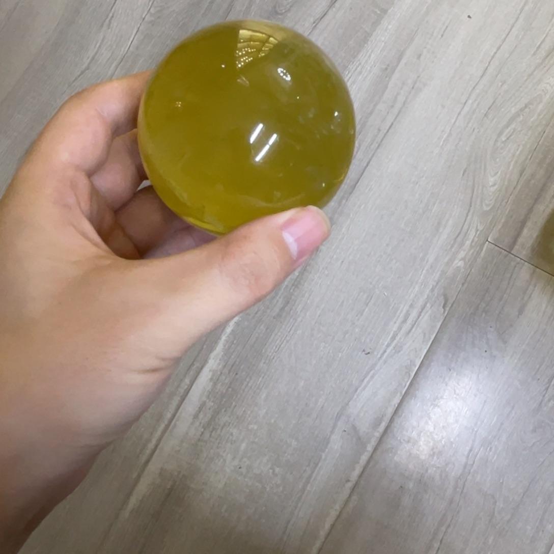 水晶珠宝半成品未镶嵌幸**康wjy天然黄水晶球2174