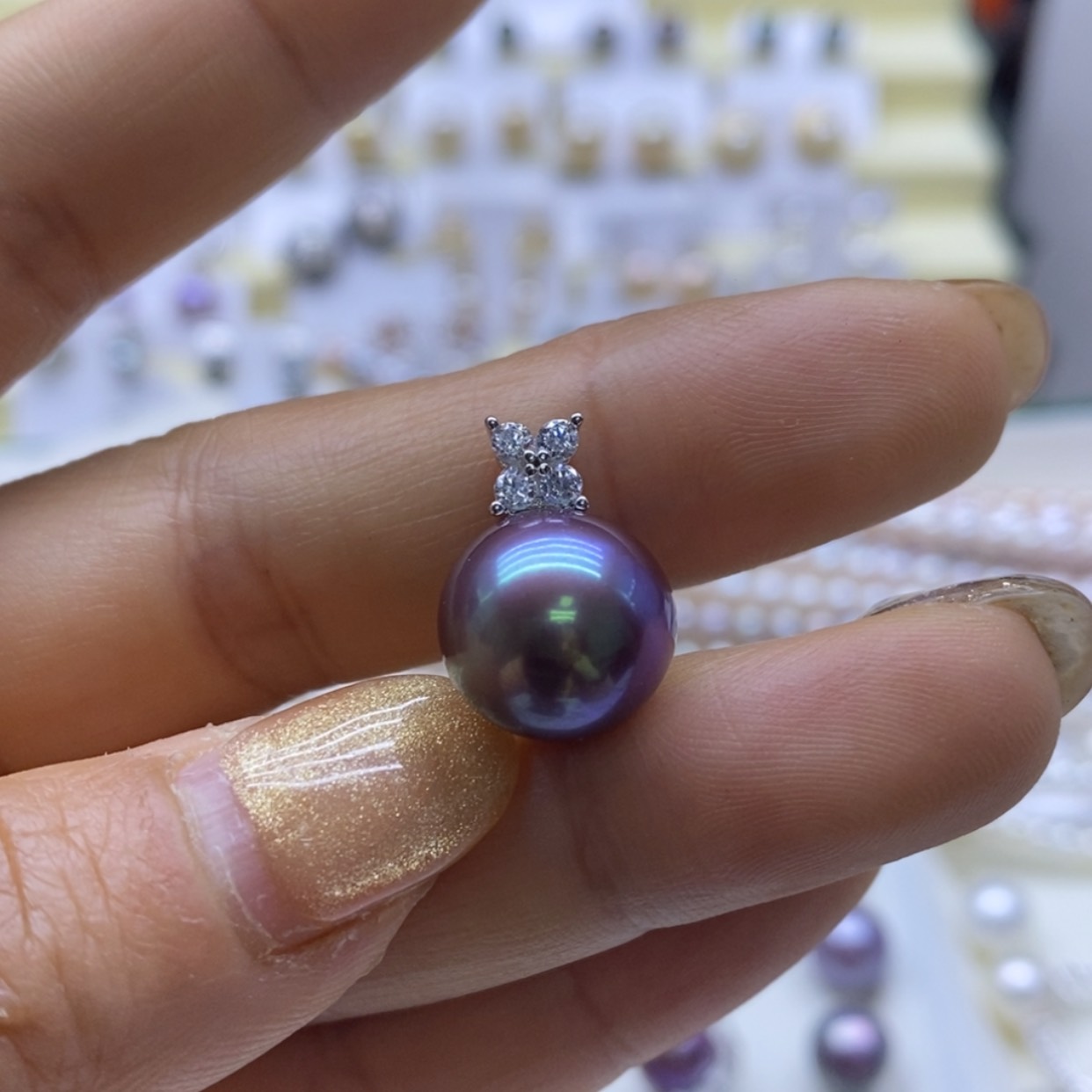 【闪购商品】淡水珍珠颈饰银S925镶嵌