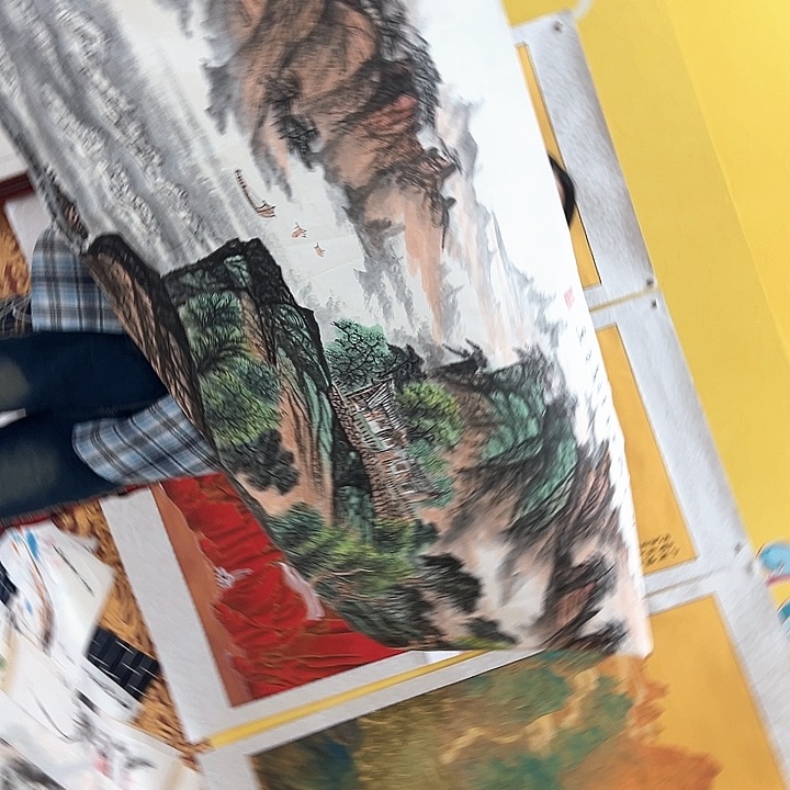 横款纯手工纯手绘的