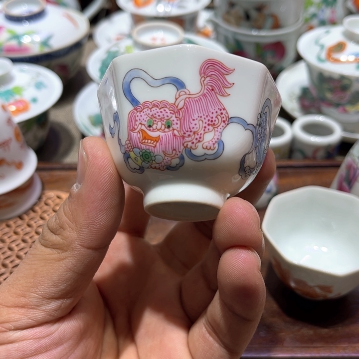 纯手绘精品盖碗杯