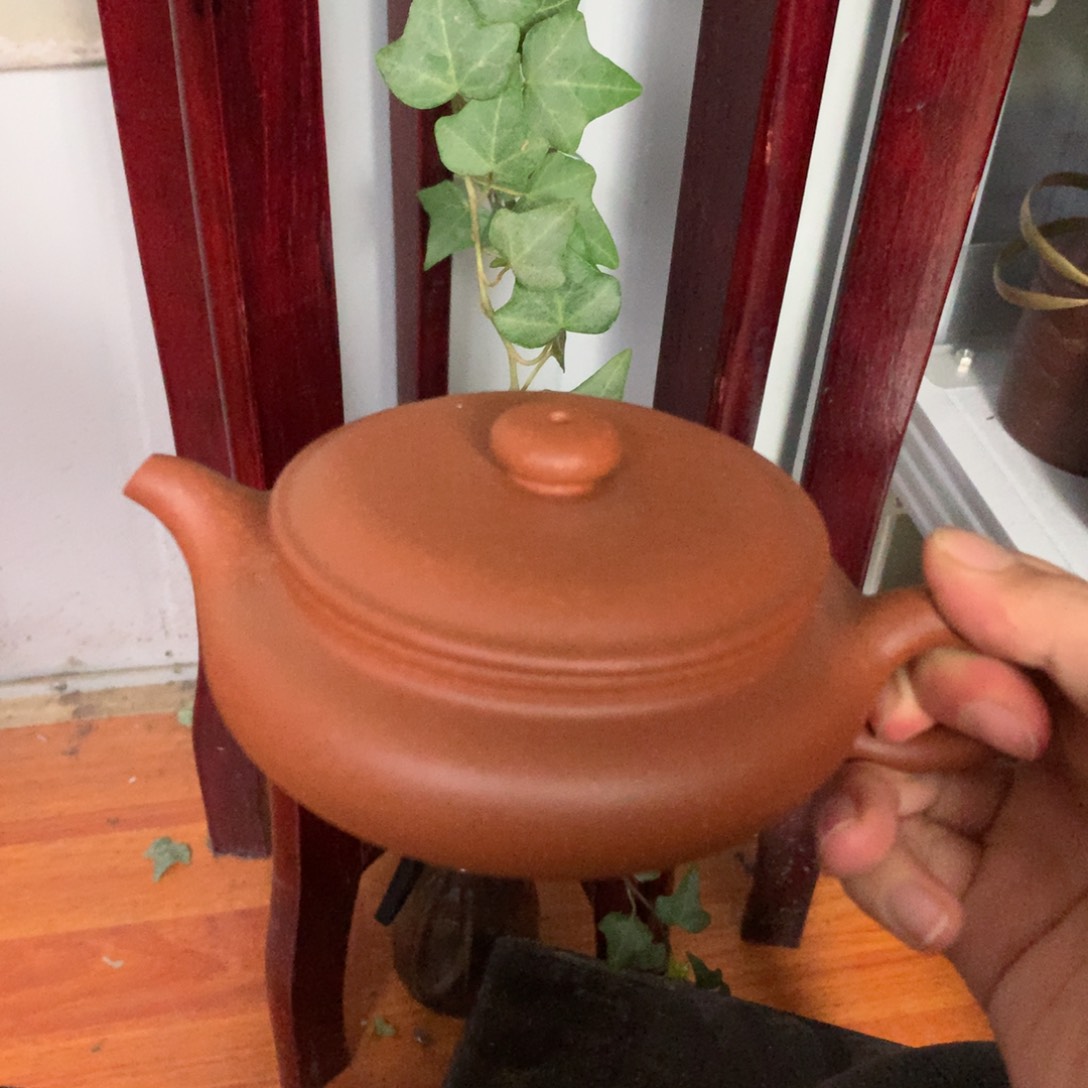 紫砂茶壶220毫升半手