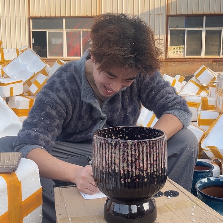 紫砂花盆宜兴紫砂粗陶花盆