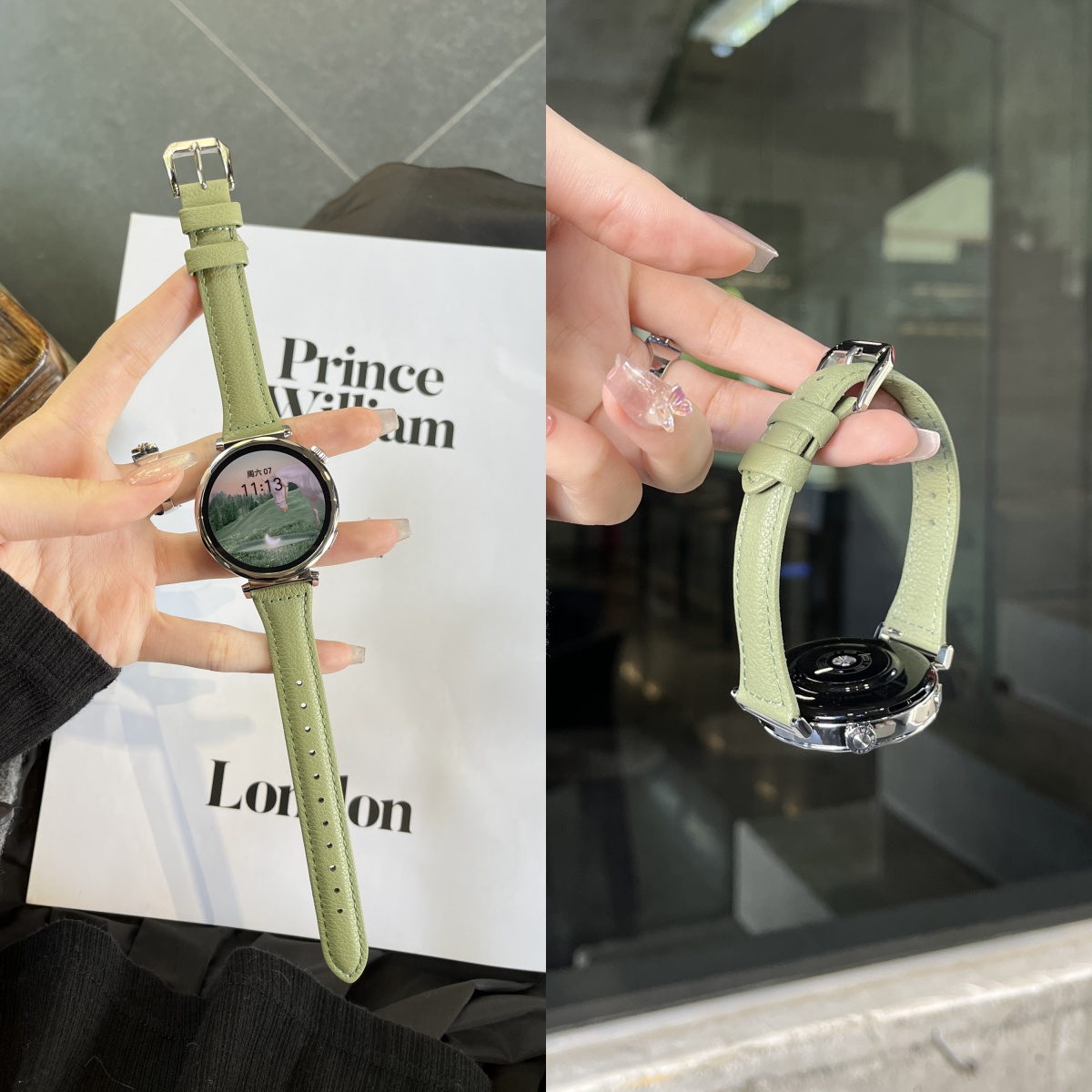 适用华为GT5表带真皮轻奢watch4pro高级感简约小蛮腰百搭荣耀女款