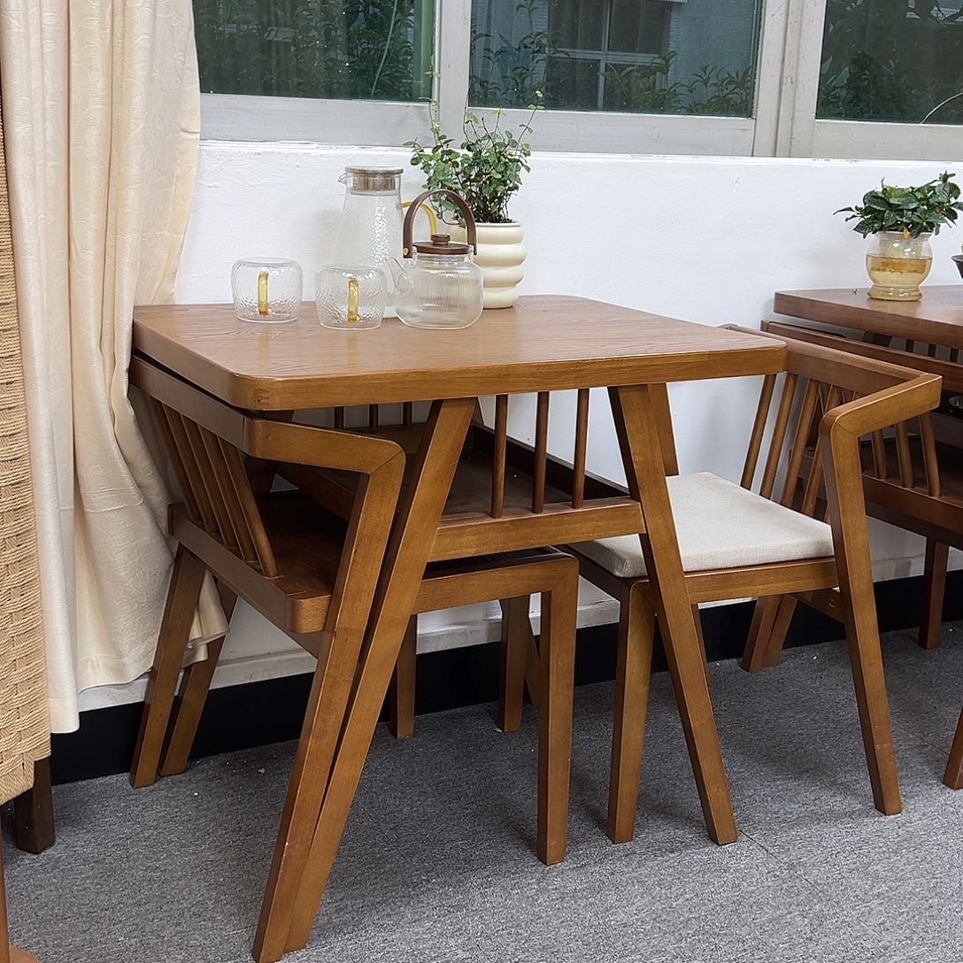 实木原木色阳台三件套