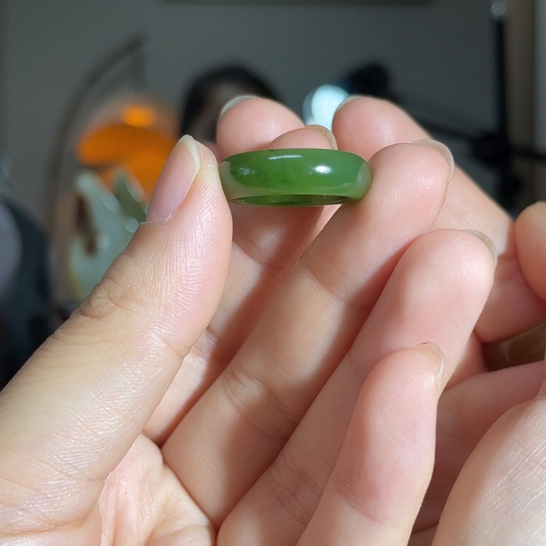 和田玉戒指未镶嵌蓉*