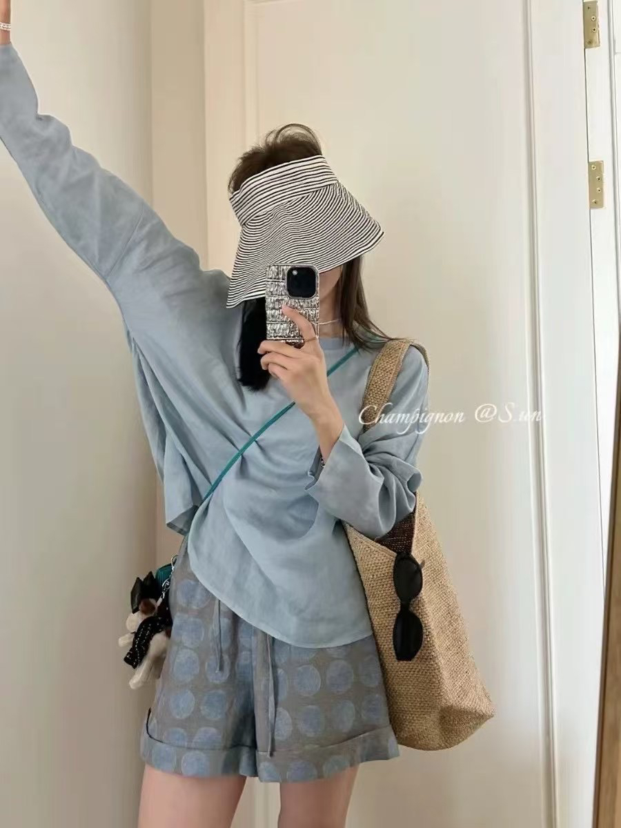 冰冰爽爽的火夏天薄款休闲百搭