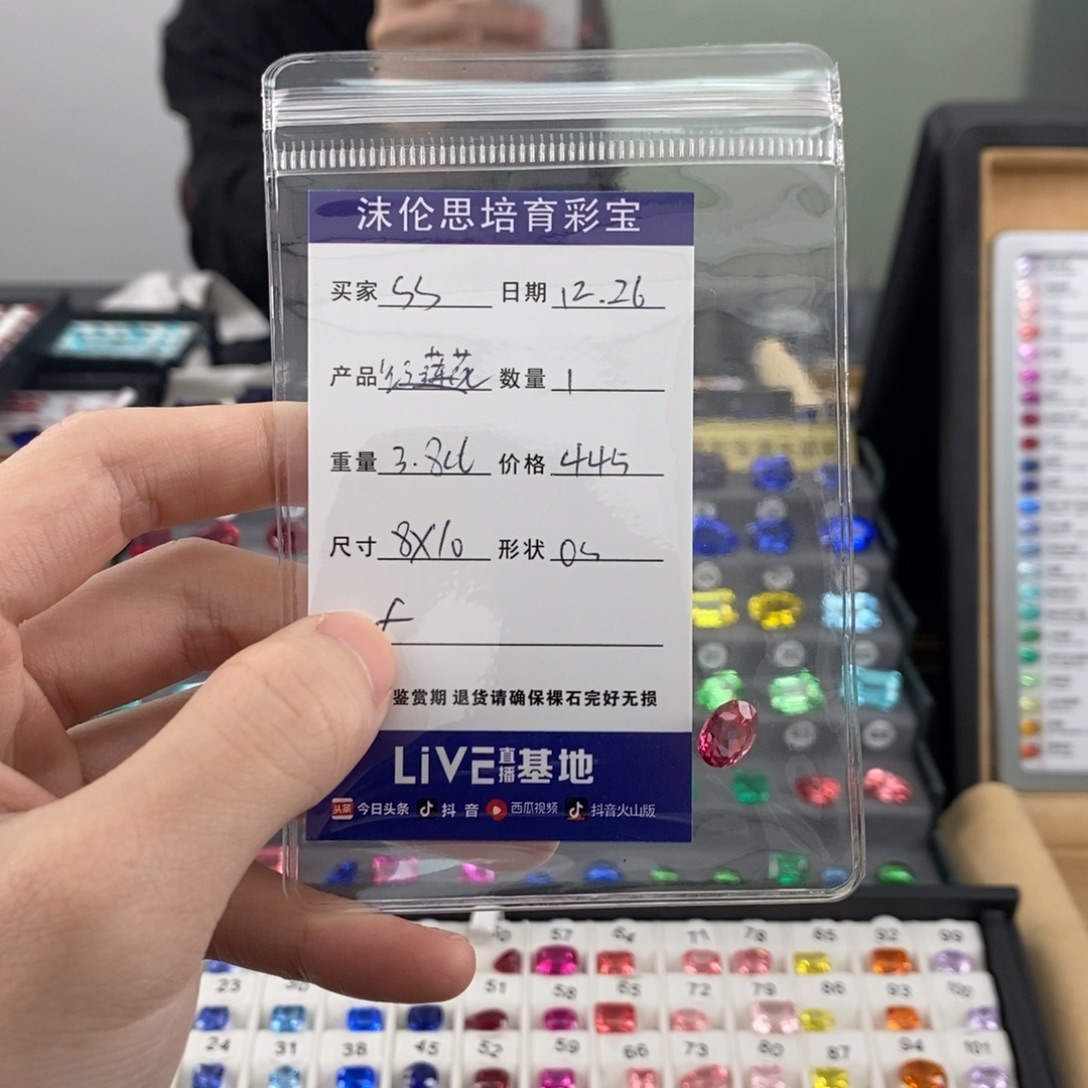 ****·合成（培育）蓝宝石裸石3.8ct