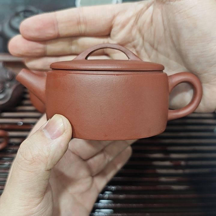 紫砂茶壶红皮龙内推汉瓦170cc