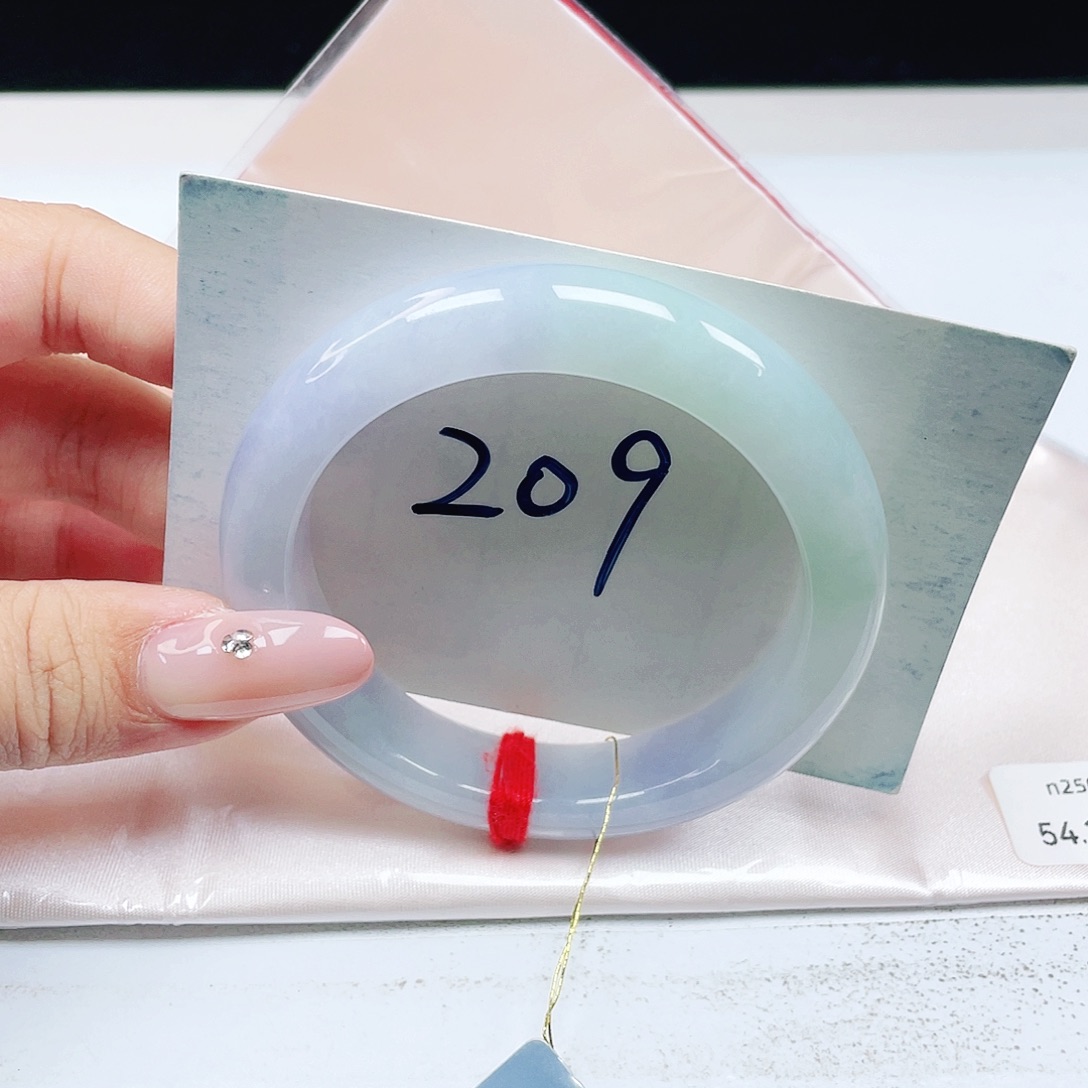 翡翠未镶嵌手镯 正圈54+