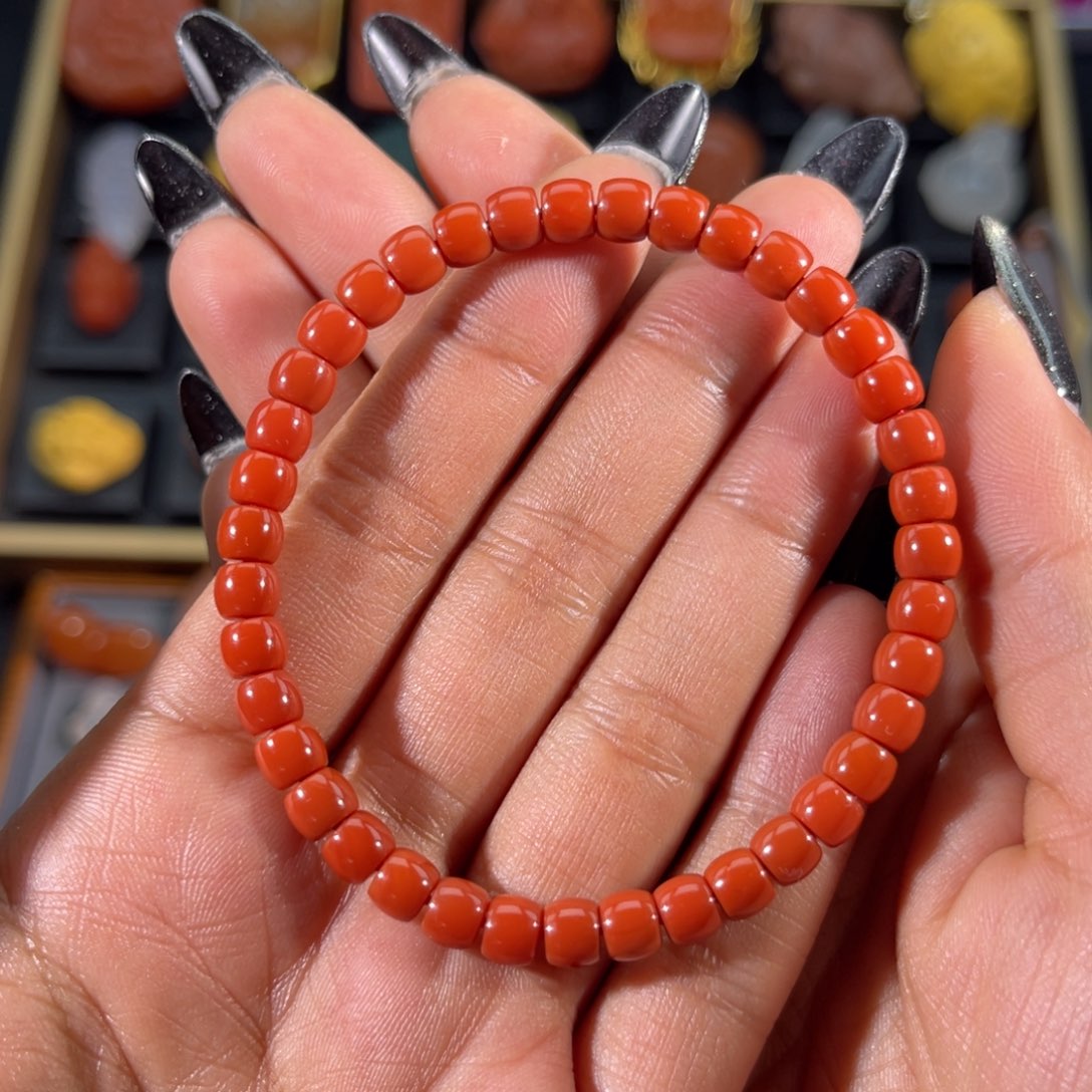 南红玛瑙老南红单圈5.5未镶嵌