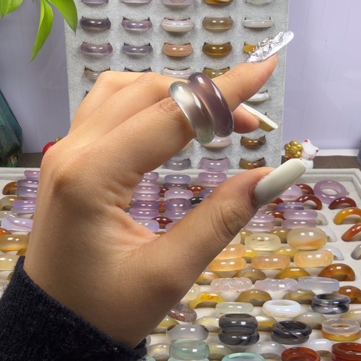 玛瑙/玉髓合金戒指