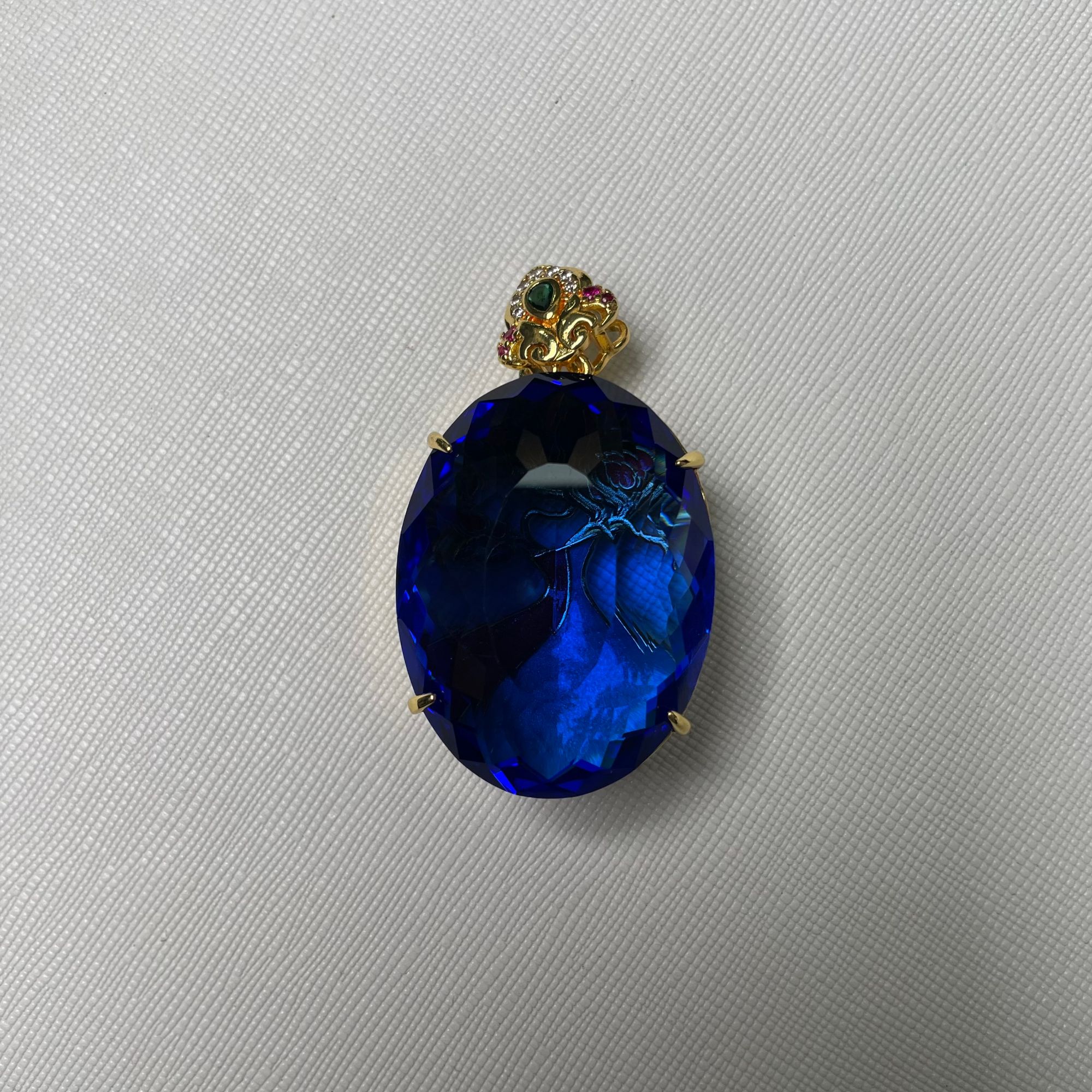 【誉青甄选】F526-1净瓶深蓝椭吊坠多样性发一件