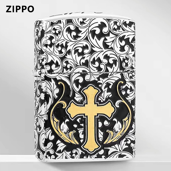 ZIPPO/之宝防风煤油打火机原装热门生生不息五面唐草十字架送礼