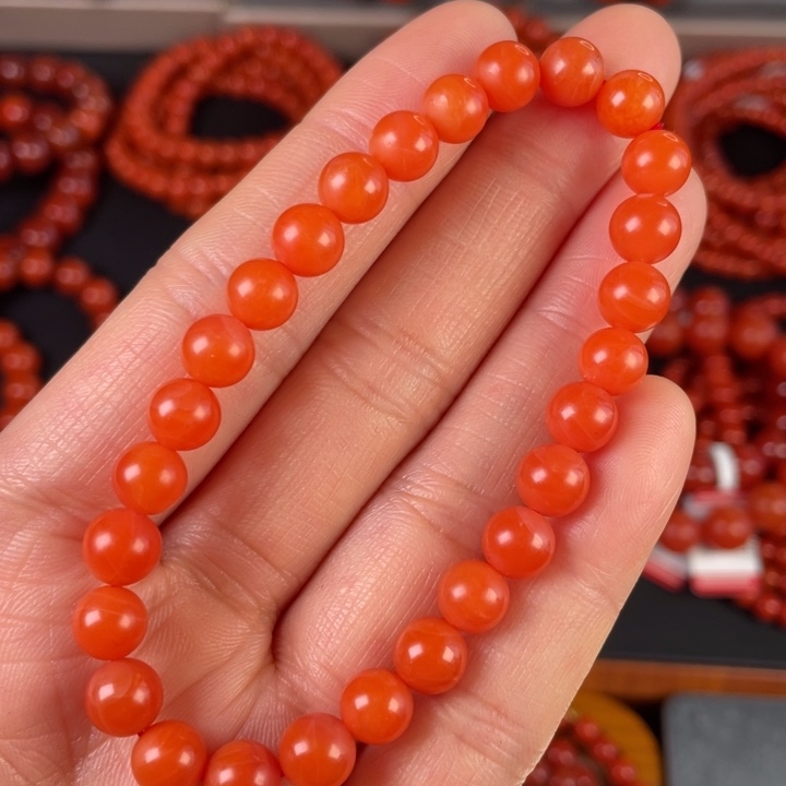 南红玛瑙手链未镶嵌