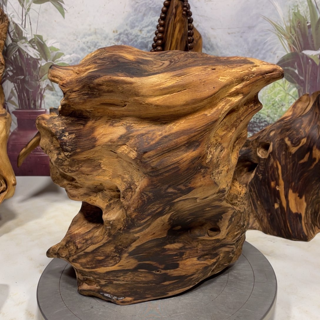 y***i木清凉薄荷药香味随形摆件，土埋老料自然香韵造型独特