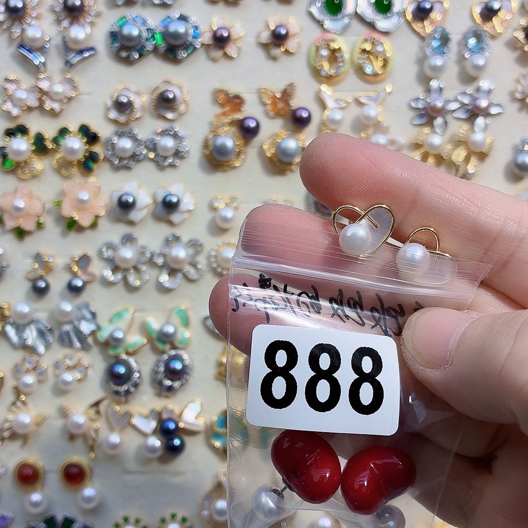 养***烯合金耳饰淡水珍珠