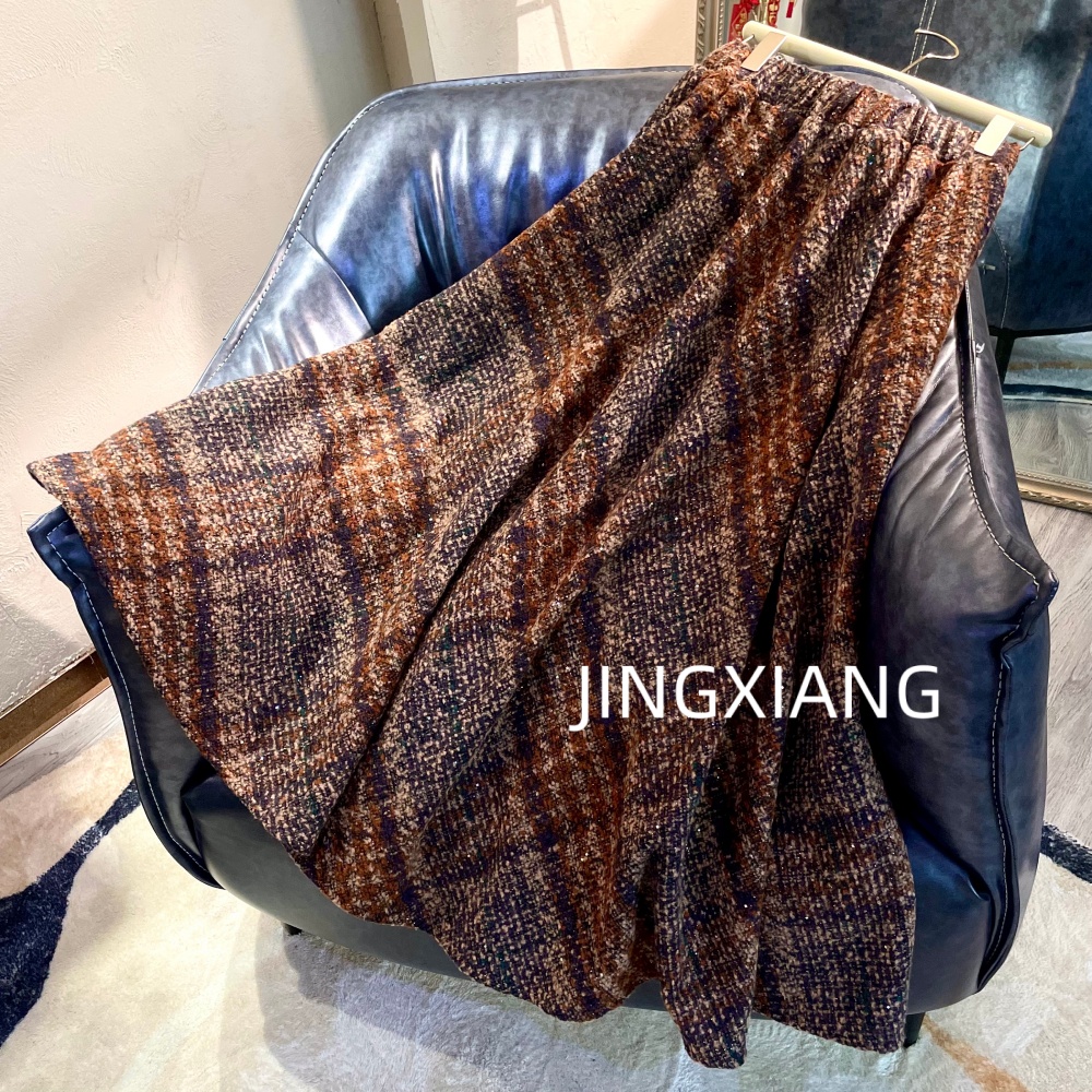 AOSER宽松显瘦千鸟格小众百搭厚款半身裙日常休闲风866F