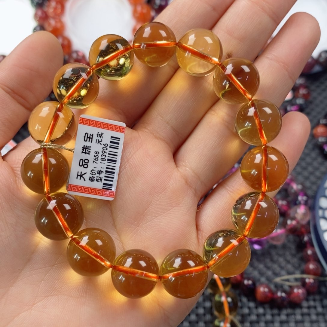 水晶手链：183906未镶嵌青*～