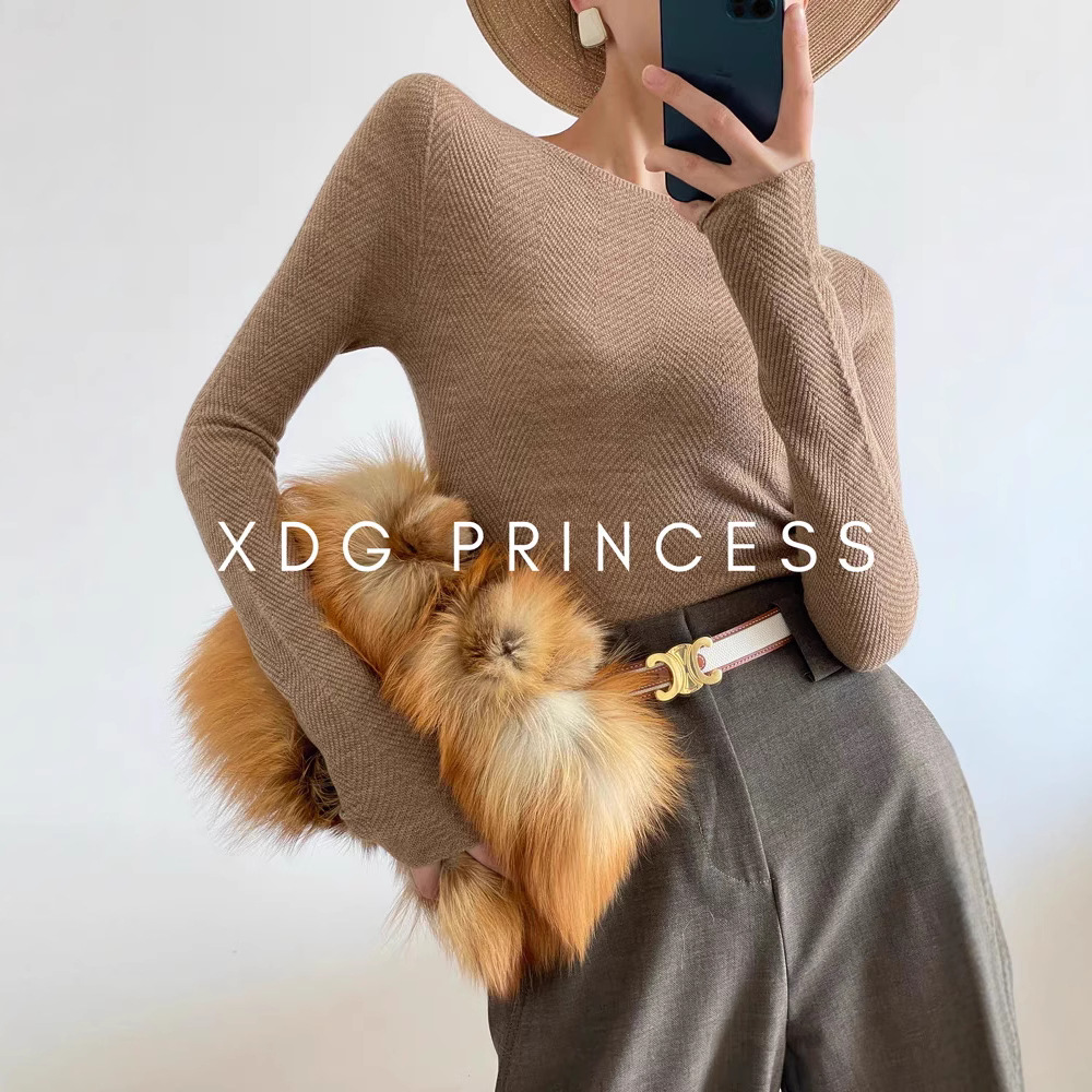 【鱼骨纹长袖】岛精无缝一字领扬子纱100%羊毛针织衫打底衫女春秋