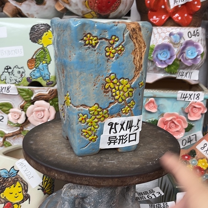 紫砂花盆粗陶材质多肉花盆