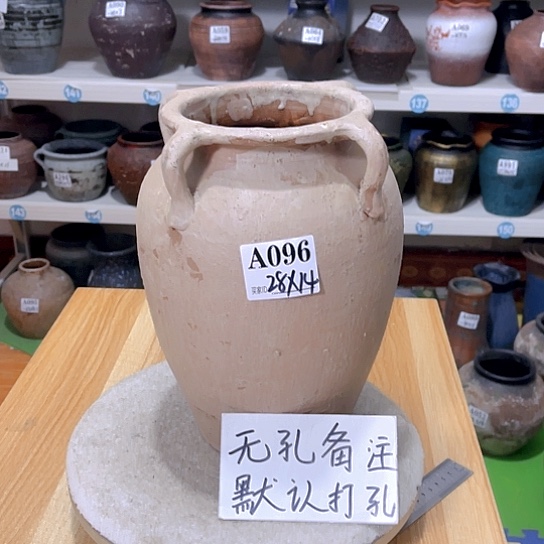 红陶手工制作工艺花盆