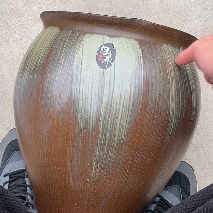 紫砂花盆紫砂瑕疵25.34花盆