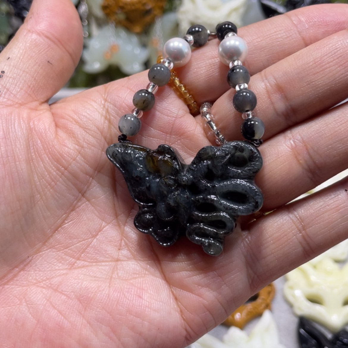 【闪购商品】岫玉颈饰未镶嵌69吊坠