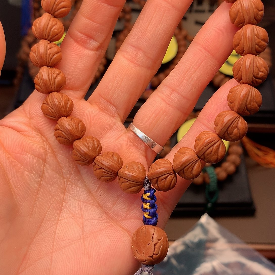 桃核手串诚**志野生玉龙脊13